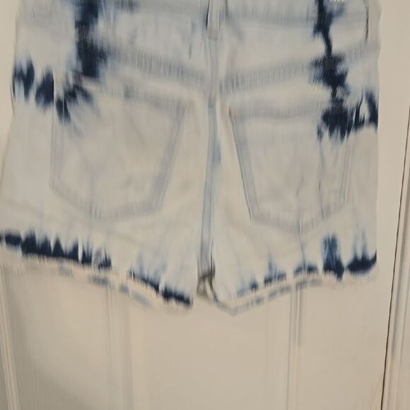 Blue Tie-Dye Women's Shorts - Picture 6 of 6